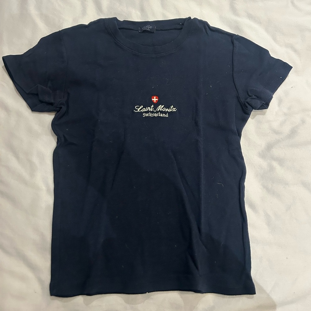 Brandy Melville Dark Blue Crew Neck Tee